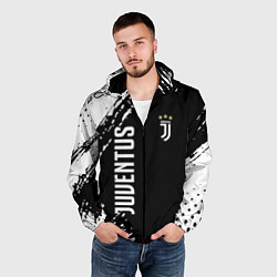 Ветровка с капюшоном мужская Fc juventus фс ювентус, цвет: 3D-черный — фото 2