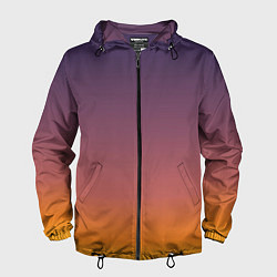 Ветровка с капюшоном мужская Sunset Gradient, цвет: 3D-черный