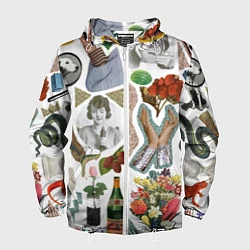 Ветровка с капюшоном мужская Underground vanguard pattern fashion 2088, цвет: 3D-белый