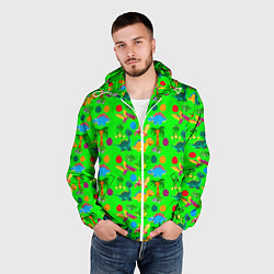 Ветровка с капюшоном мужская JURASSIC PERIOD, цвет: 3D-белый — фото 2