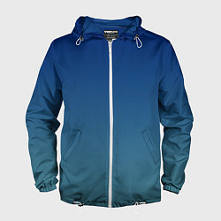 Мужская ветровка Текстурированный сине-бирюзовый градиент