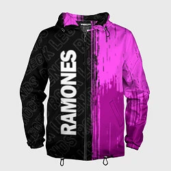 Ветровка с капюшоном мужская Ramones Rock Legends, цвет: 3D-черный
