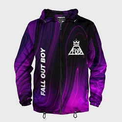 Ветровка с капюшоном мужская Fall Out Boy violet plasma, цвет: 3D-черный