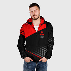 Ветровка с капюшоном мужская Mitsubishi - Sportwear, цвет: 3D-черный — фото 2