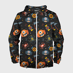 Ветровка с капюшоном мужская HALLOWEEN ХЭЛЛУИН, цвет: 3D-белый