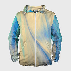 Ветровка с капюшоном мужская Красочный песок, цвет: 3D-белый