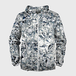 Мужская ветровка Сверкающие кристаллы серебра