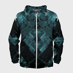 Мужская ветровка Голубые и чёрные полоски