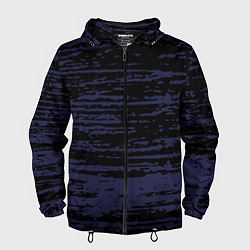 Мужская ветровка Синие кляксы на чёрном