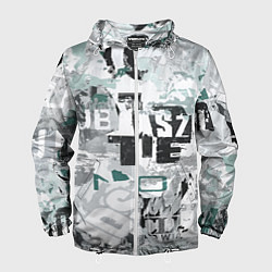 Ветровка с капюшоном мужская Ice Tea Style, цвет: 3D-белый