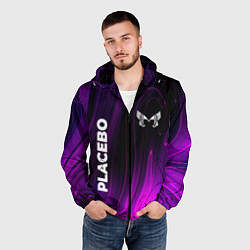 Ветровка с капюшоном мужская Placebo violet plasma, цвет: 3D-черный — фото 2
