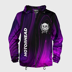 Ветровка с капюшоном мужская Motorhead violet plasma, цвет: 3D-черный