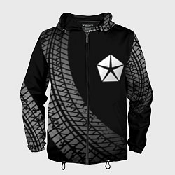 Ветровка с капюшоном мужская Jeep tire tracks, цвет: 3D-черный