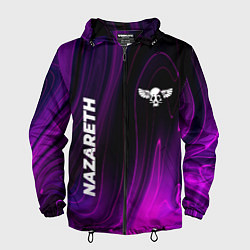 Ветровка с капюшоном мужская Nazareth violet plasma, цвет: 3D-черный