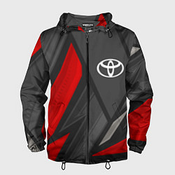 Ветровка с капюшоном мужская Toyota sports racing, цвет: 3D-черный