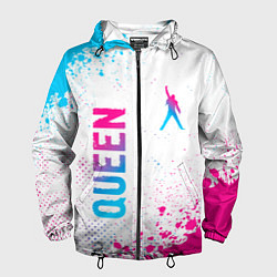 Мужская ветровка Queen neon gradient style: надпись, символ