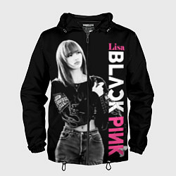 Ветровка с капюшоном мужская Blackpink Beautiful Lisa, цвет: 3D-черный