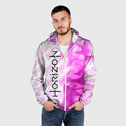 Ветровка с капюшоном мужская Horizon pro gaming: по-вертикали, цвет: 3D-белый — фото 2