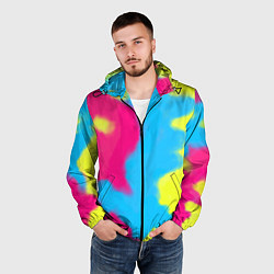 Ветровка с капюшоном мужская Тай-дай из фильма Барби, цвет: 3D-черный — фото 2