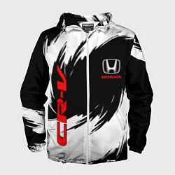 Ветровка с капюшоном мужская Honda - белые краски, цвет: 3D-белый