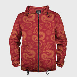 Мужская ветровка Dragon red pattern