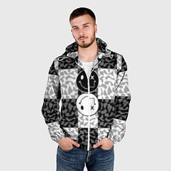 Ветровка с капюшоном мужская Smile chaos, цвет: 3D-белый — фото 2