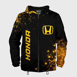 Мужская ветровка Honda - gold gradient: надпись, символ