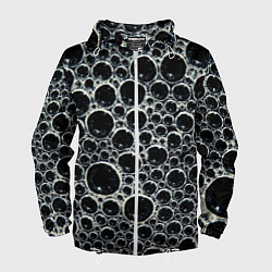 Ветровка с капюшоном мужская Пузыри и отражение, цвет: 3D-белый