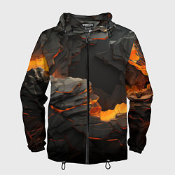 Мужская ветровка Желтые и черные плиты текстура