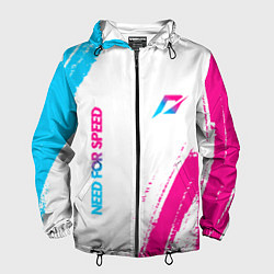 Мужская ветровка Need for Speed neon gradient style вертикально