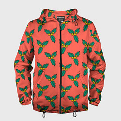 Мужская ветровка Ягоды остролиста