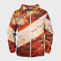 Ветровка с капюшоном мужская Горная порода, цвет: 3D-белый