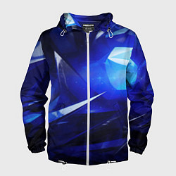 Мужская ветровка Black and blue abstract background sport style