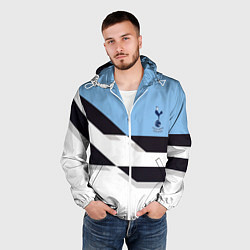 Ветровка с капюшоном мужская Tottenham sport geometry, цвет: 3D-белый — фото 2