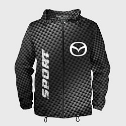 Ветровка с капюшоном мужская Mazda sport carbon, цвет: 3D-черный