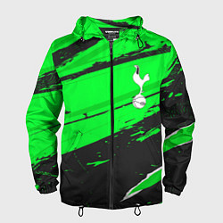 Ветровка с капюшоном мужская Tottenham sport green, цвет: 3D-черный
