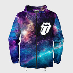 Ветровка с капюшоном мужская Rolling Stones space rock, цвет: 3D-черный