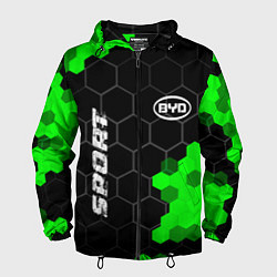 Мужская ветровка BYD green sport hexagon