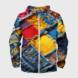 Мужская ветровка Colorful denim patchwork - ai art