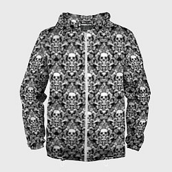 Ветровка с капюшоном мужская Skull patterns, цвет: 3D-белый