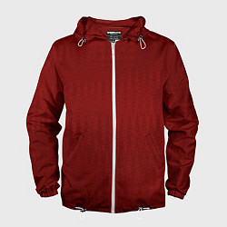 Мужская ветровка Тёмно-красный текстурированный однотонный