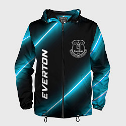 Ветровка с капюшоном мужская Everton неоновые лампы, цвет: 3D-черный