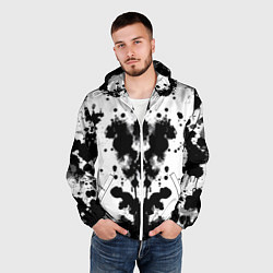 Ветровка с капюшоном мужская The psychedelic Rorschach test - ai art, цвет: 3D-белый — фото 2