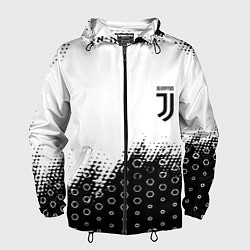 Ветровка с капюшоном мужская Juventus sport steel, цвет: 3D-черный