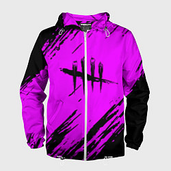 Ветровка с капюшоном мужская Dead by daylight краски абстракция, цвет: 3D-белый