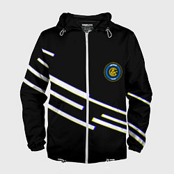 Ветровка с капюшоном мужская Inter line fc, цвет: 3D-белый