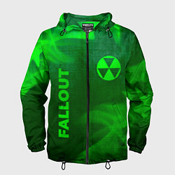 Мужская ветровка Fallout - green gradient вертикально