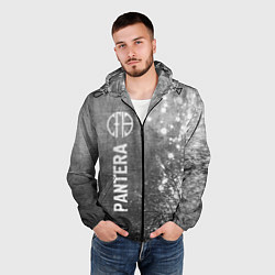 Ветровка с капюшоном мужская Pantera - grey gradient по-вертикали, цвет: 3D-черный — фото 2