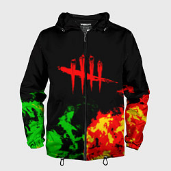 Ветровка с капюшоном мужская Dead by daylight fire, цвет: 3D-черный