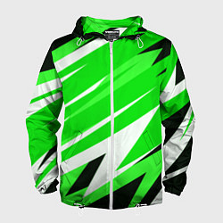 Мужская ветровка Geometry stripes green